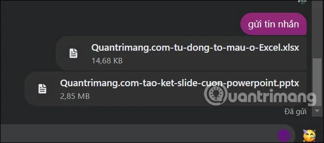 Instrucciones para enviar archivos en Messenger en el teléfono y la computadora