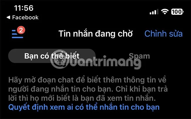 Hoe je geen berichten van vreemden ontvangt op Messenger