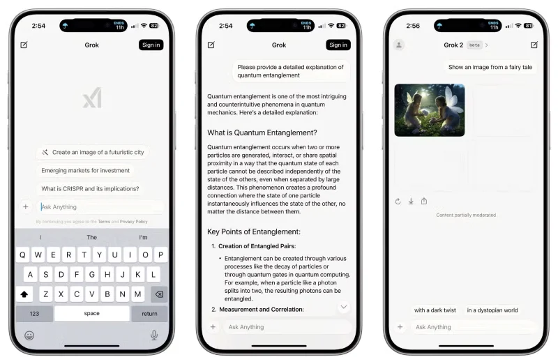 De nieuwe zelfstandige AI-app van Grok is goed ontworpen en gemakkelijk te gebruiken