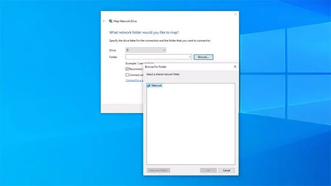 How to map a network drive in Windows 10
