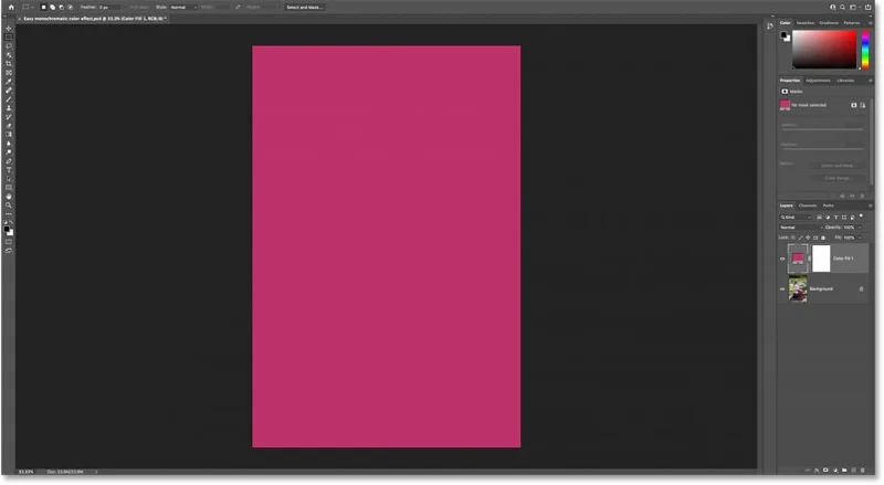 Cómo crear un efecto de color monocromático en Photoshop