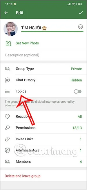 Cómo crear un tema de grupo de Telegram para discusión