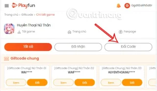 Último código de Funtap Goddess Legend