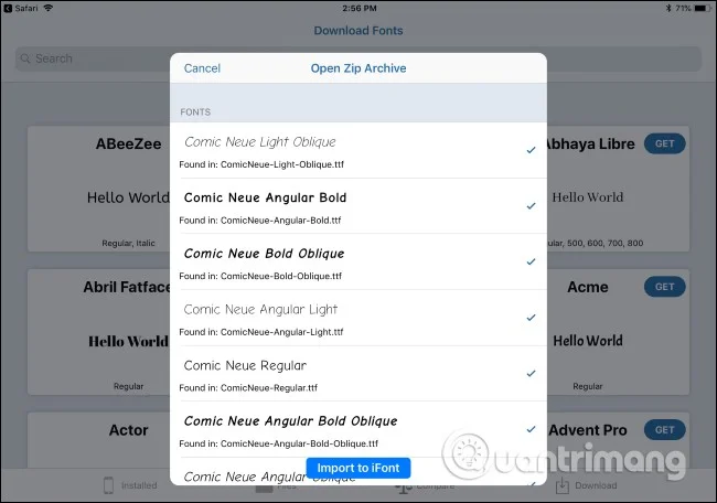 Instructies voor het installeren van lettertypen op iPhone en iPad