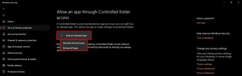 Cómo deshabilitar Microsoft Defender para una aplicación específica en Windows