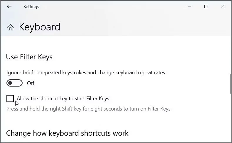 How to disable keyboard shortcuts and hotkeys on Windows 10