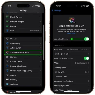 By turning off Apple Intelligence, you can save 21GB of space