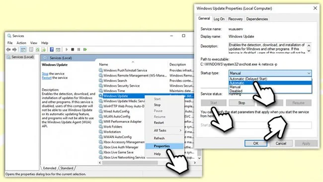 Como corrigir o erro 0x80070422 no Windows 10, corrigir o erro 0x80070422 atualização do Win