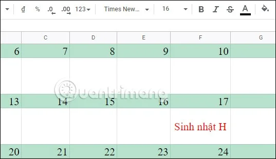 Comment créer un calendrier dans Google Sheets