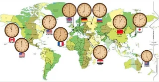 Zonas horarias de países de todo el mundo y mapa de zonas horarias mundiales