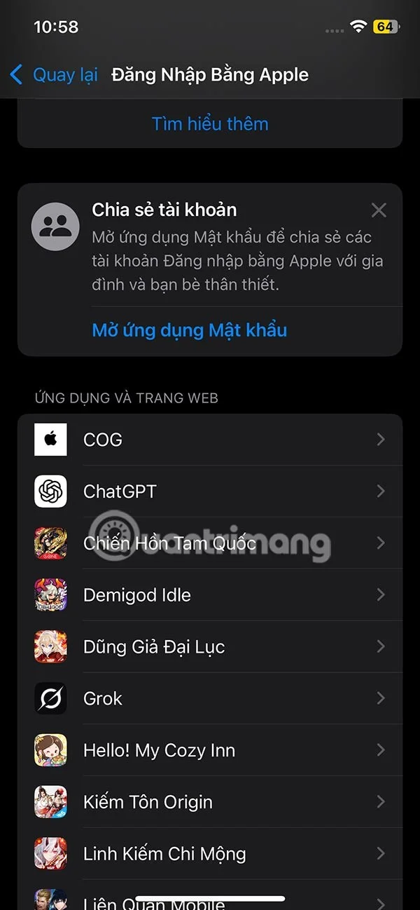 Hoe verwijder ik app-accounts die zijn aangemaakt via Aanmelden met Apple?