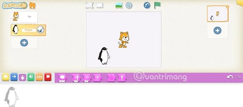 ScratchJR'da İngilizce öğrenme talimatları