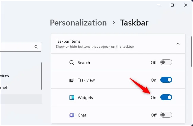 How to enable weather widget on Windows 11 taskbar
