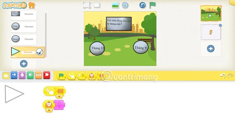 Hoe je een begin- en eindscherm voor een ScratchJR-quiz toevoegt (deel 3)