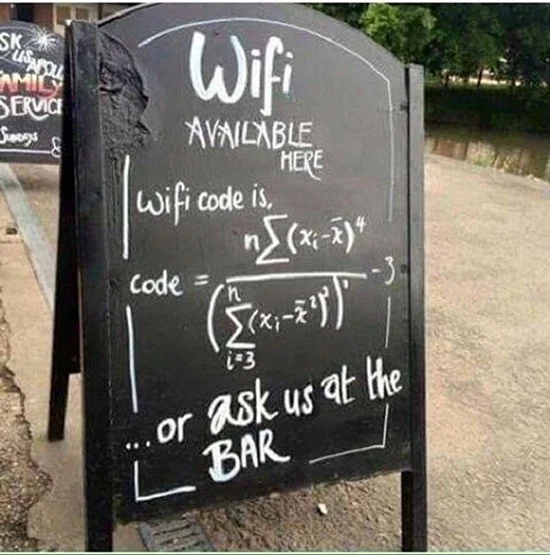 Kata laluan wifi matematik yang membuat orang gila, bolehkah anda mencari jawapannya?