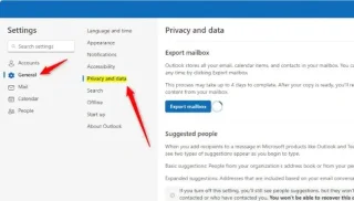 Cómo desactivar las sugerencias de cuentas en Outlook