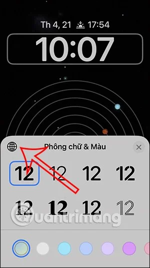 Come cambiare il colore dell'arcobaleno per l'orologio della schermata di blocco dell'iPhone