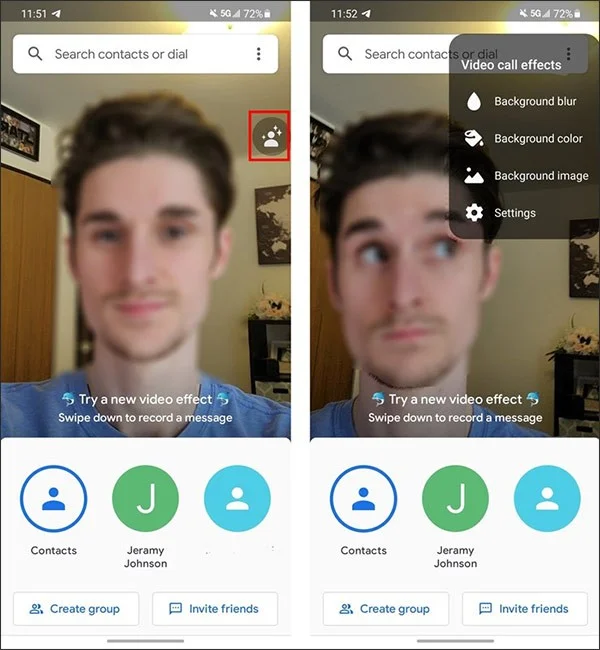 Cómo usar efectos de videollamada en Samsung