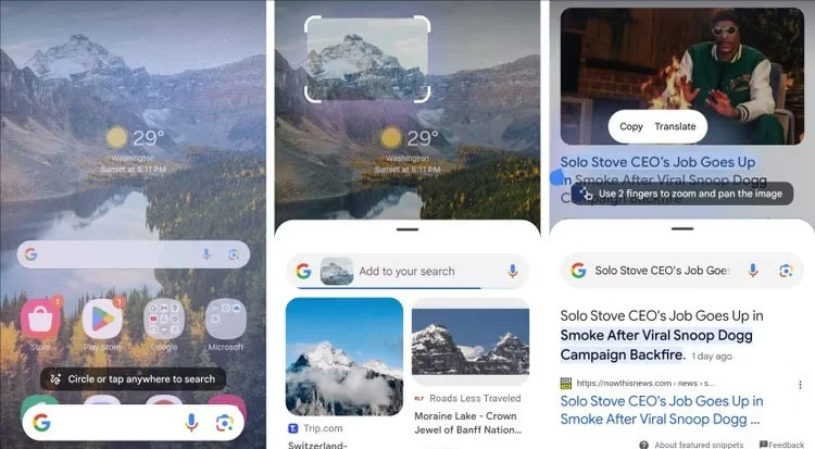 Hoe u de Google Circle to Search-functie gebruikt
