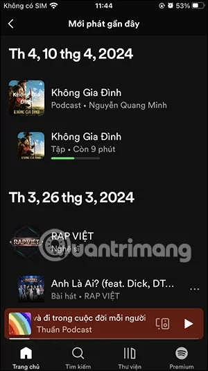 Cómo ver el historial de escucha de música en Spotify
