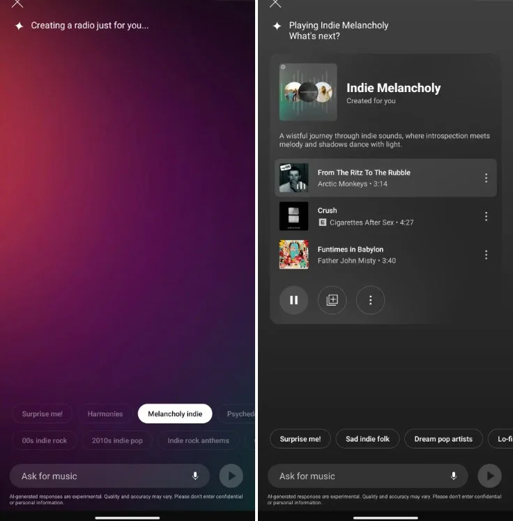 YouTube Music'te AI radyosu nasıl oluşturulur