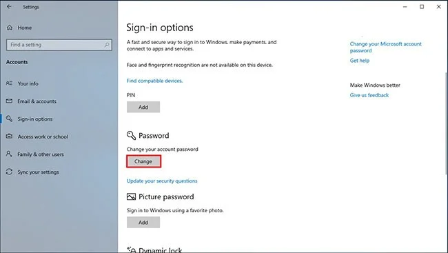 Turn off Windows 10 password when logging in for just 10 seconds