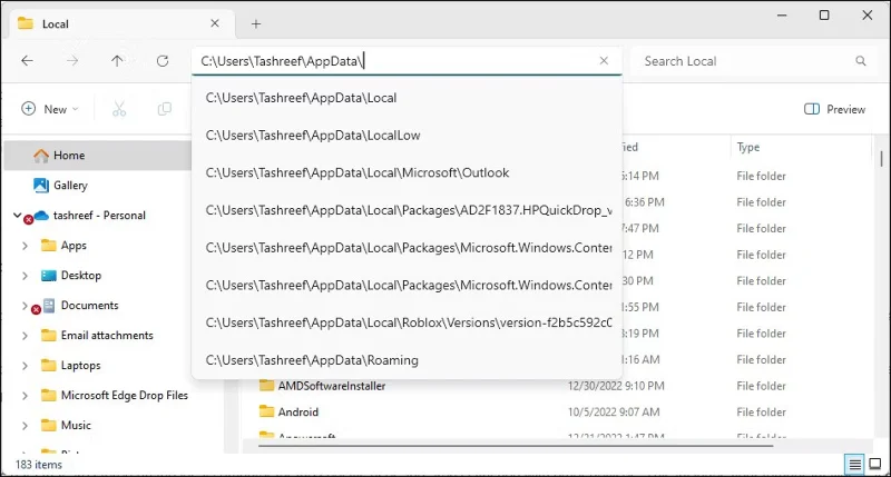 What is the AppData folder in Windows? When should you use it?