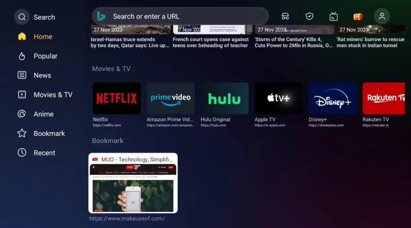 Android TV에 가장 적합한 브라우저