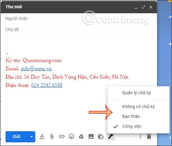 Meerdere handtekeningen aanmaken in Gmail