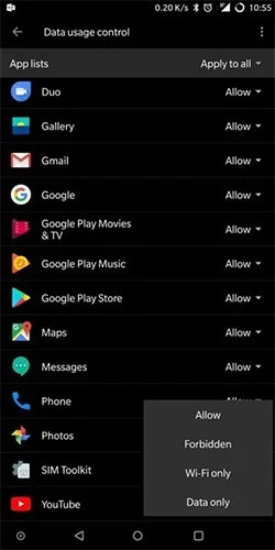 백그라운드에서 모바일 데이터를 사용하여 Android 앱이 인터넷에 액세스하는 것을 방지하는 방법