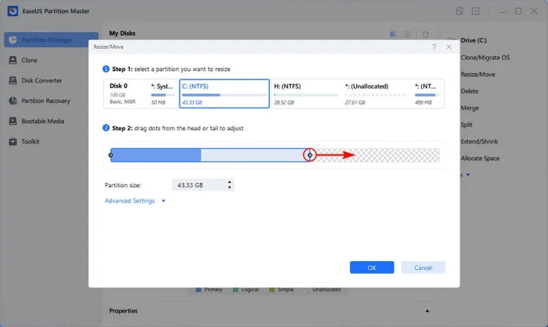 How to increase C drive capacity in Windows 11/10/8/7