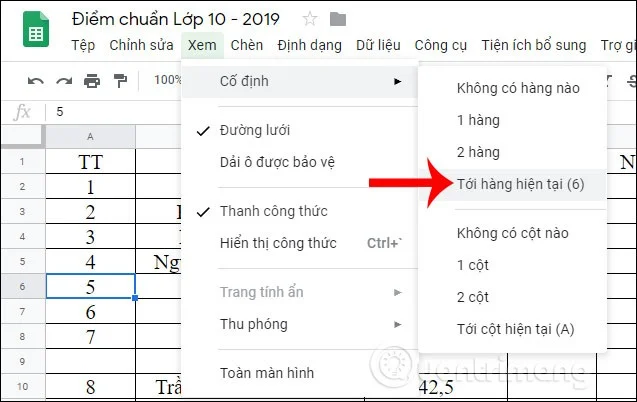 Comment geler et masquer des lignes et des colonnes dans Google Sheets
