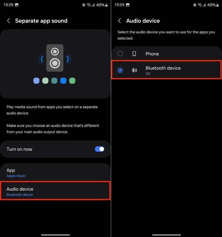 Cómo usar sonidos de aplicaciones independientes en Samsung