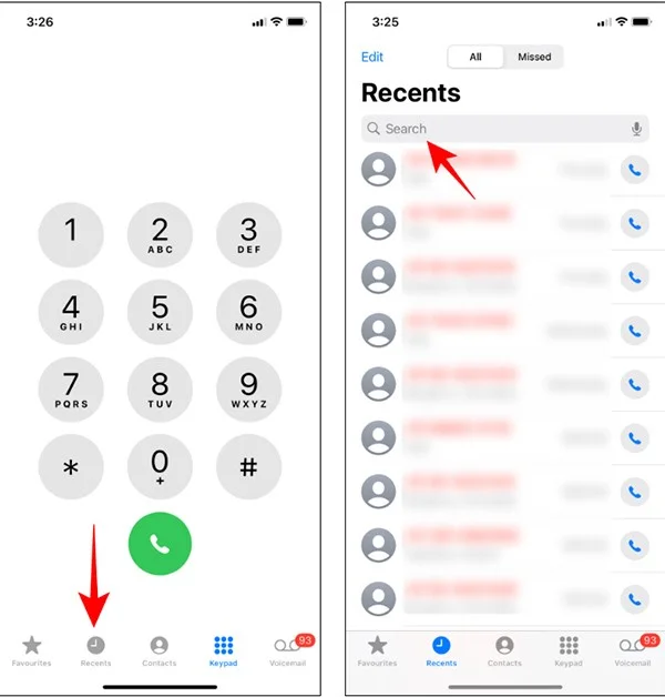 iPhone에서 통화 기록을 보고 삭제하는 방법
