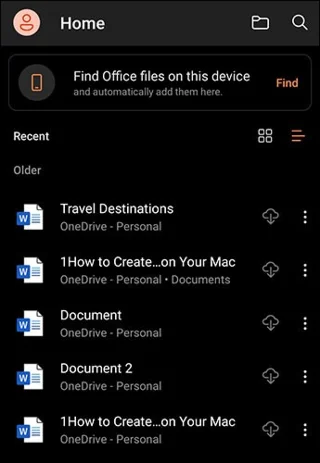 Android에서 Microsoft Office의 다크 모드를 활성화하는 방법