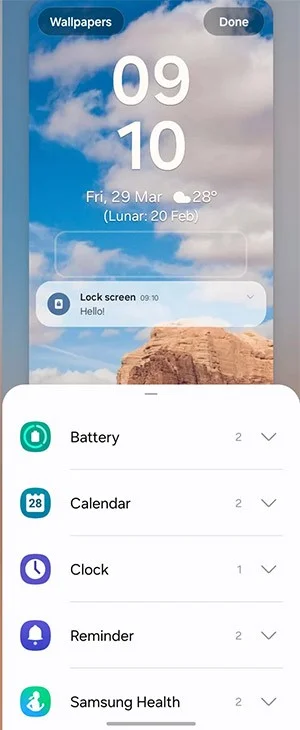 Cómo agregar widgets a la pantalla de bloqueo de Samsung
