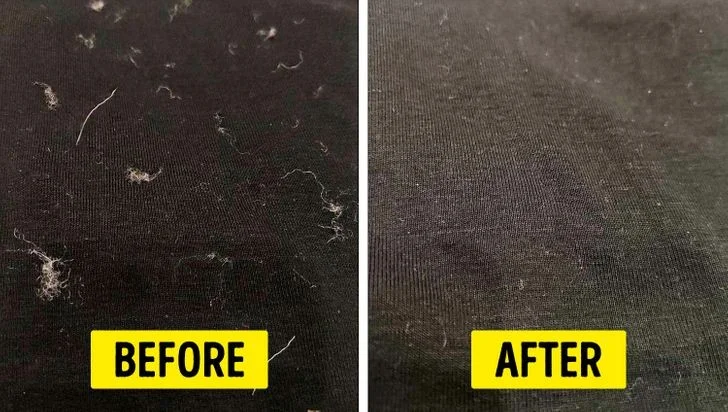 Doe dit in de wasmachine en de kleding heeft geen pluisjes, haren en vacht meer.