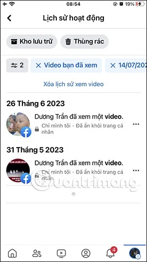 Hoe je snel bekeken video's op Facebook verwijdert