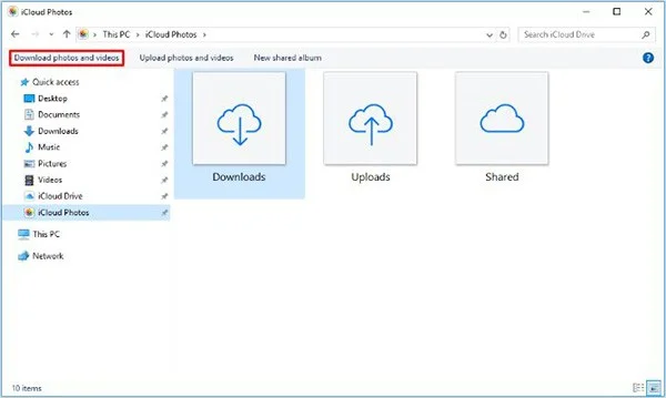 iCloudから写真をダウンロードする方法