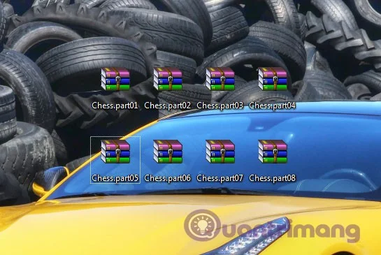 Instruções para dividir arquivos compactados usando WinRAR