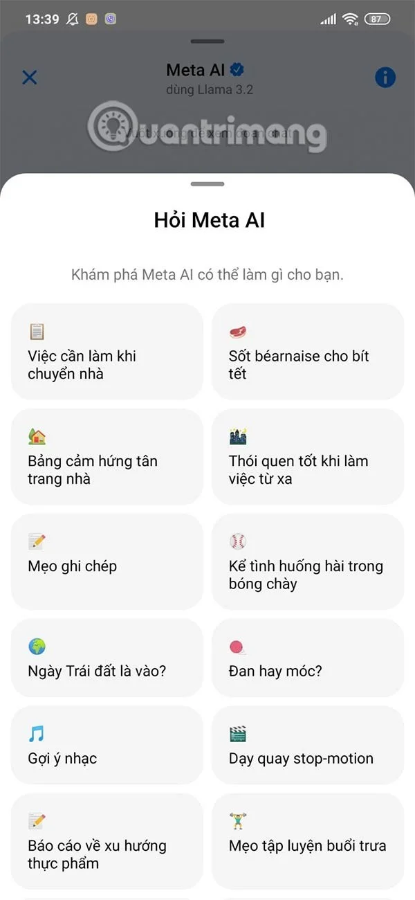 كيفية استخدام روبوت المحادثة Meta AI على Messenger