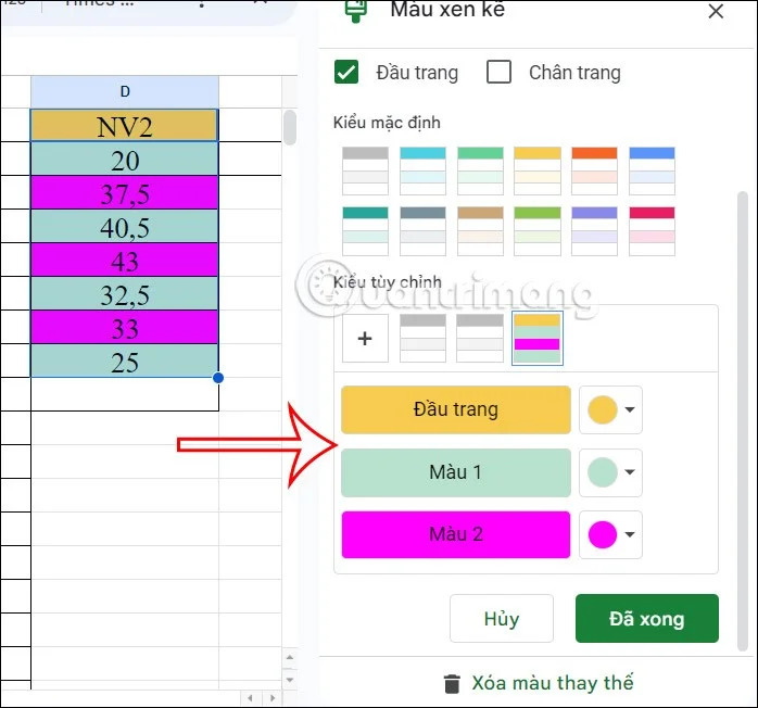 Instructions pour colorier les cellules et le texte dans Google Sheets