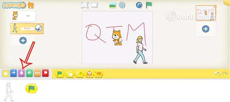 Instruções para adicionar personagens no ScratchJR