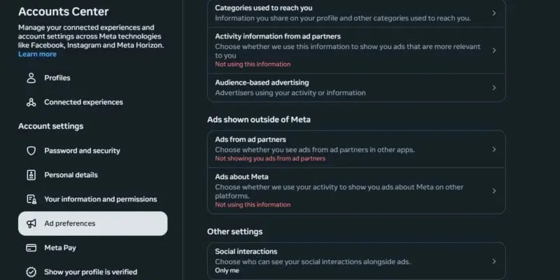 Cómo limitar lo que Meta hace con sus datos