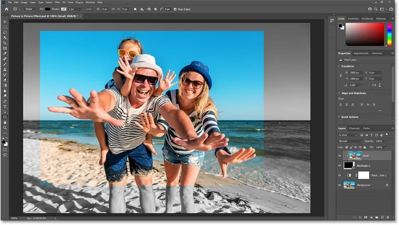 Cómo crear el efecto de imagen en imagen en Photoshop