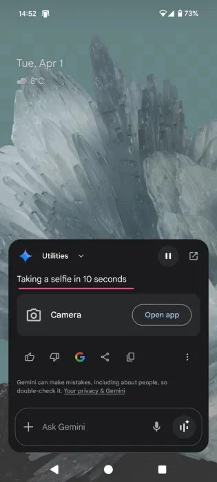 Cómo usar Palm Timer para tomar selfies en Android