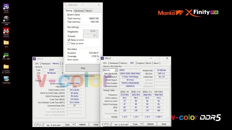 V-Color presenta la primera memoria RGB O CUDIMM DDR5 del mundo: velocidad de overclocking de hasta 9200 MT/s