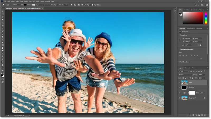 Cómo crear el efecto de imagen en imagen en Photoshop