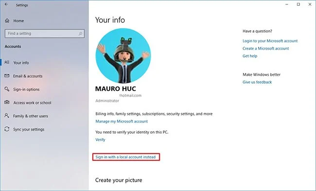 Turn off Windows 10 password when logging in for just 10 seconds