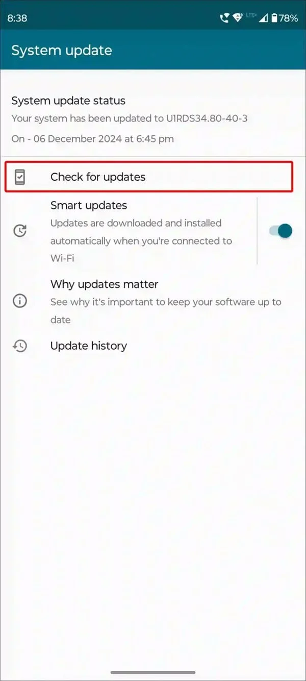 Jak wyświetlić historię aktualizacji systemu Android